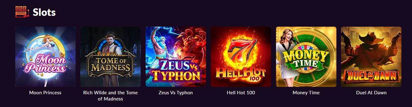 Játssz népszerű nyerőgépekkel mint Moon Princess és Zeus vs Typhon