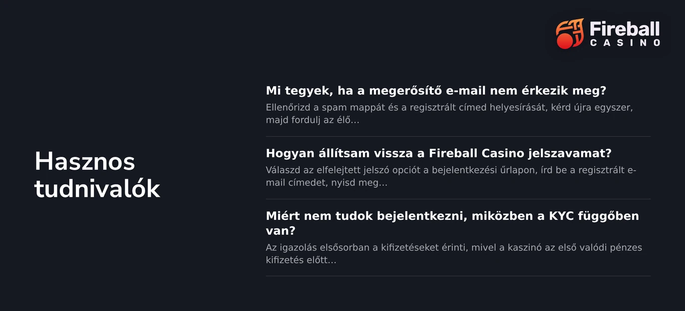 Bejelentkezési kérdéseket tanuld meg